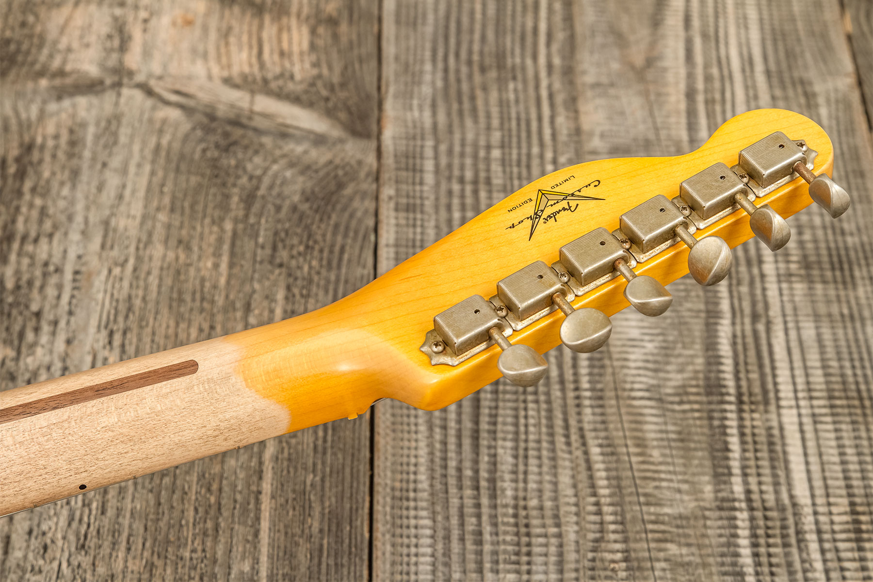 Fender Custom Shop Tele 1955 Ltd 2s Ht Mn #cz579629 - Journeyman Relic Natural Blonde - Guitare Électrique Forme Tel - Variation 9