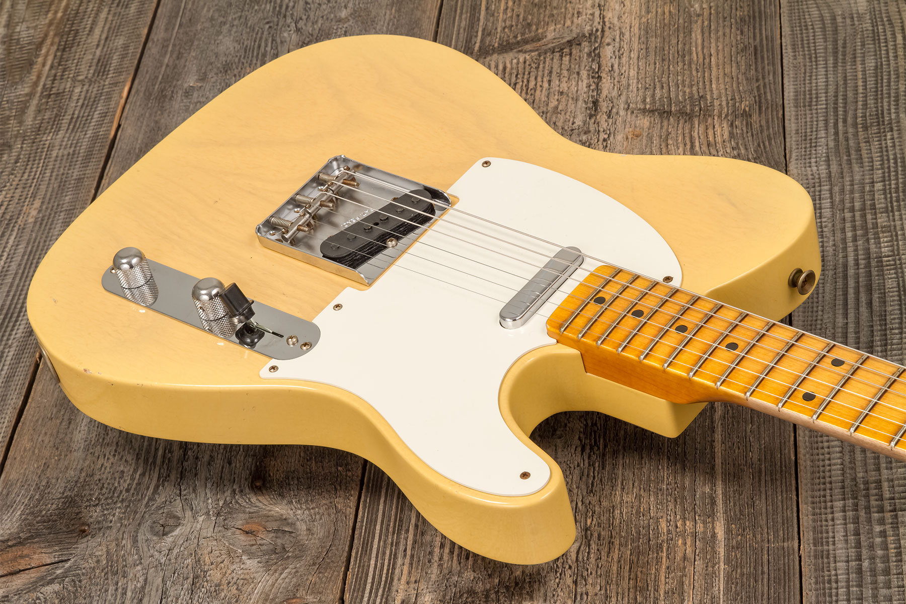 Fender Custom Shop Tele 1955 Ltd 2s Ht Mn #cz579629 - Journeyman Relic Natural Blonde - Guitare Électrique Forme Tel - Variation 2