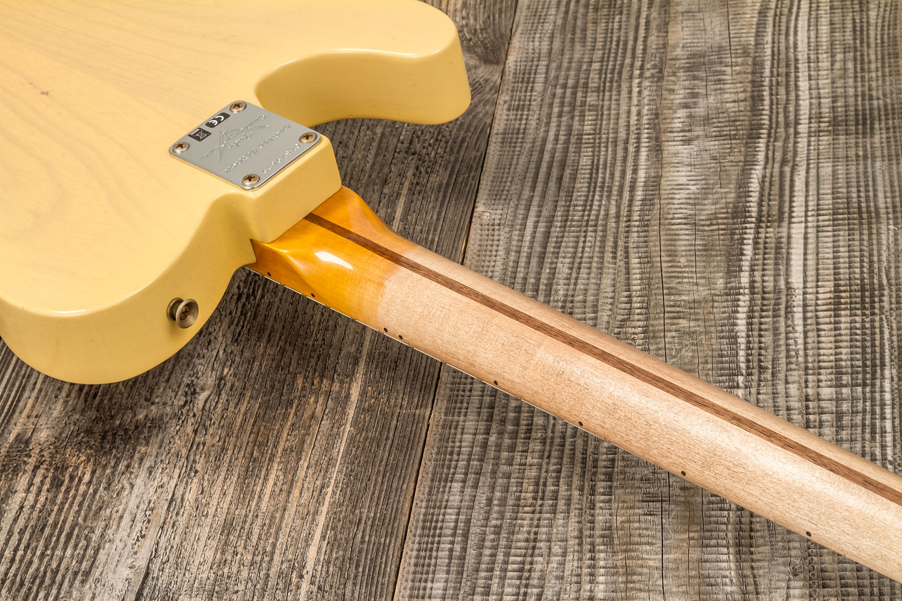 Fender Custom Shop Tele 1955 Ltd 2s Ht Mn #cz579629 - Journeyman Relic Natural Blonde - Guitare Électrique Forme Tel - Variation 7