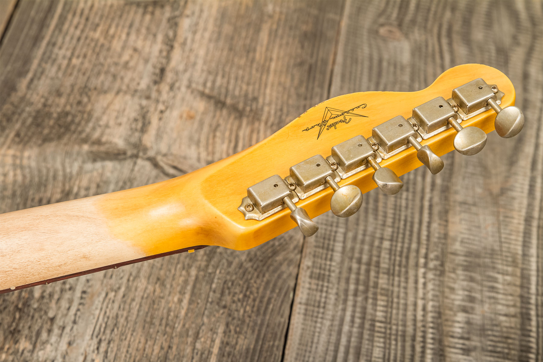 Fender Custom Shop Tele 1960 2s Ht Rw #r133843 - Relic Natural Blonde - Guitare Électrique Forme Tel - Variation 9