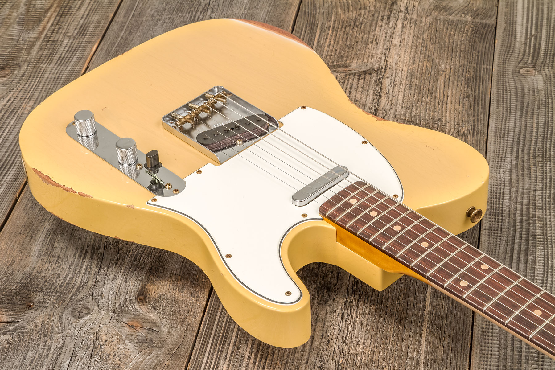 Fender Custom Shop Tele 1960 2s Ht Rw #r133843 - Relic Natural Blonde - Guitare Électrique Forme Tel - Variation 2