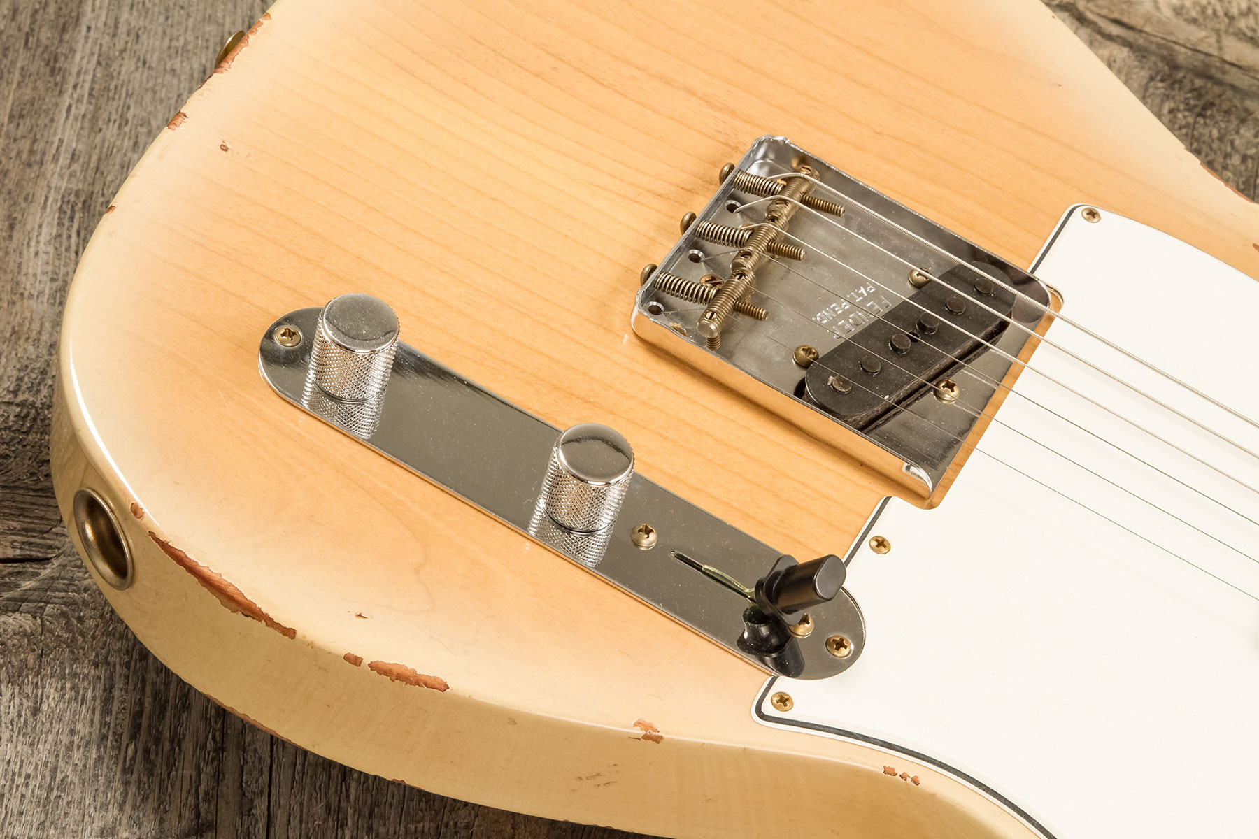 Fender Custom Shop Tele 1960 2s Ht Rw #r135928 - Relic Natural Blonde - Guitare Électrique Forme Tel - Variation 3