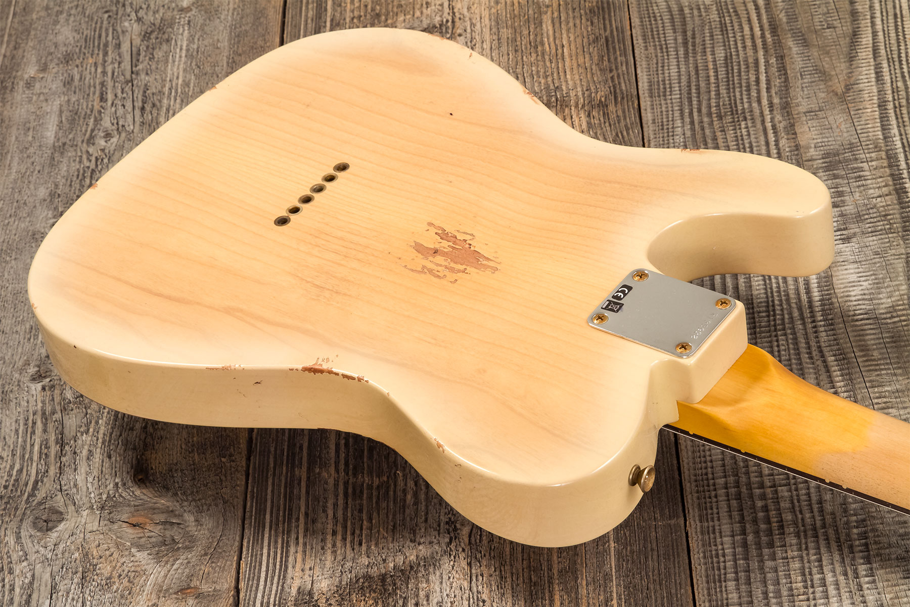 Fender Custom Shop Tele 1960 2s Ht Rw #r135928 - Relic Natural Blonde - Guitare Électrique Forme Tel - Variation 5