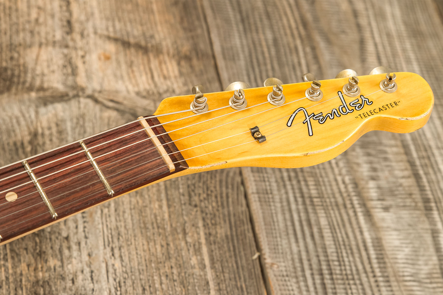 Fender Custom Shop Tele 1960 2s Ht Rw #r135928 - Relic Natural Blonde - Guitare Électrique Forme Tel - Variation 7