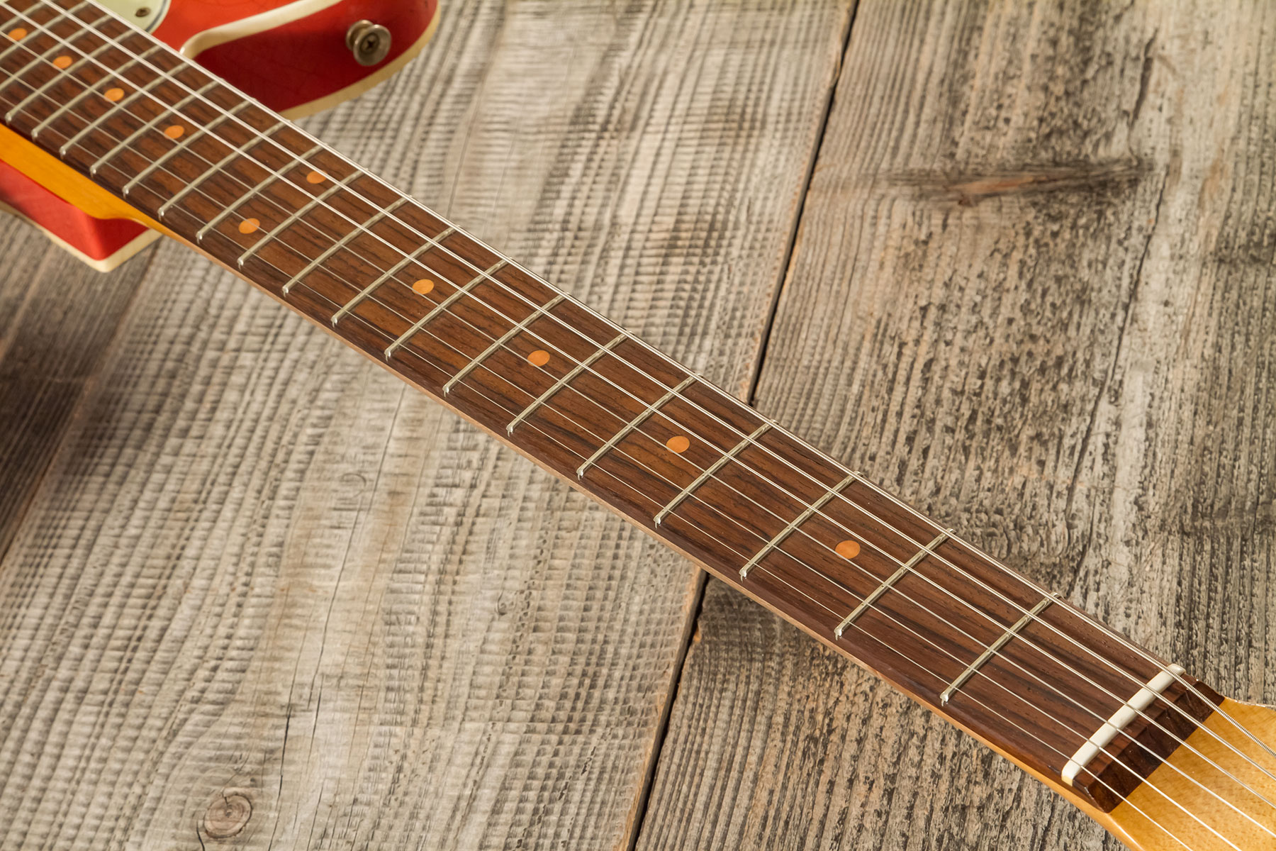 Fender Custom Shop Tele Custom 1960 2s Ht Rw - Heavy Relic Tahitian Coral O. 3-color Sunburst - Guitare Électrique Forme Tel - Variation 6