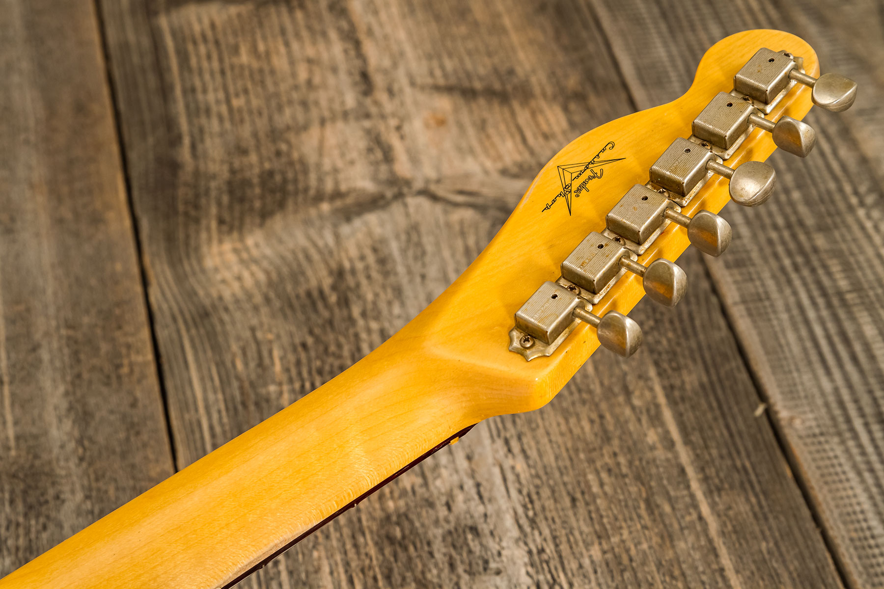 Fender Custom Shop Tele Custom 1960 2s Ht Rw #r136254 - Relic Chocolate 3-color Sunburst - Guitare Électrique Forme Tel - Variation 9