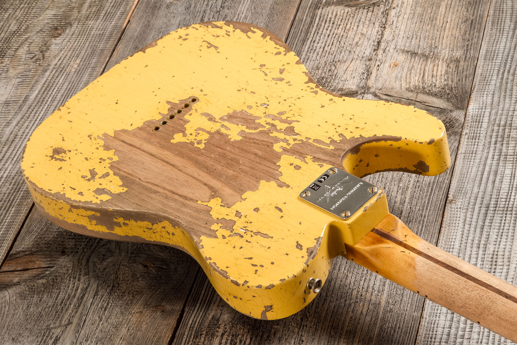 Fender Custom Shop Tele Nocaster 1951 2s Ht Mn #r135083 - Super Heavy Relic Nocaster Blonde - Guitare Électrique Forme Tel - Variation 6