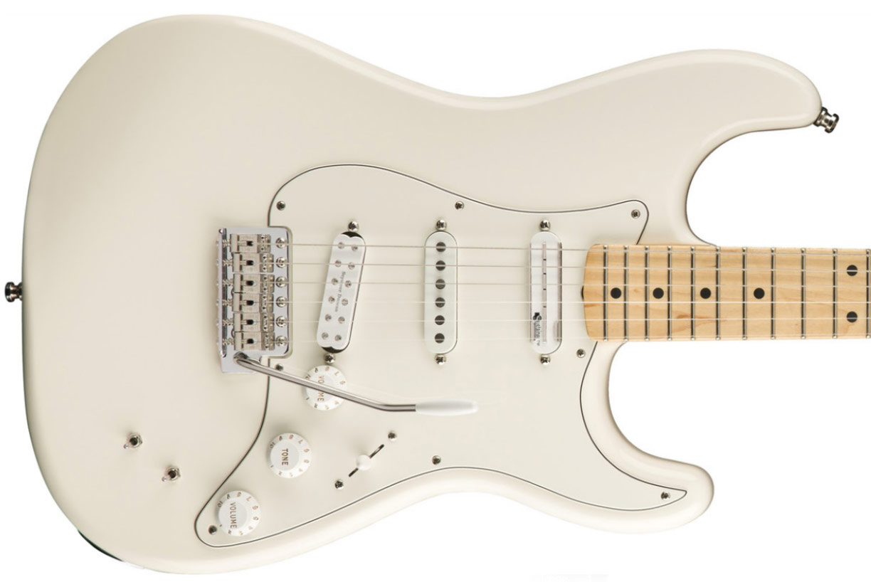 Fender Eob Strat Sustainer Signature Mex Hss Trem Mn - Olympic White - Guitare Électrique Forme Str - Variation 1