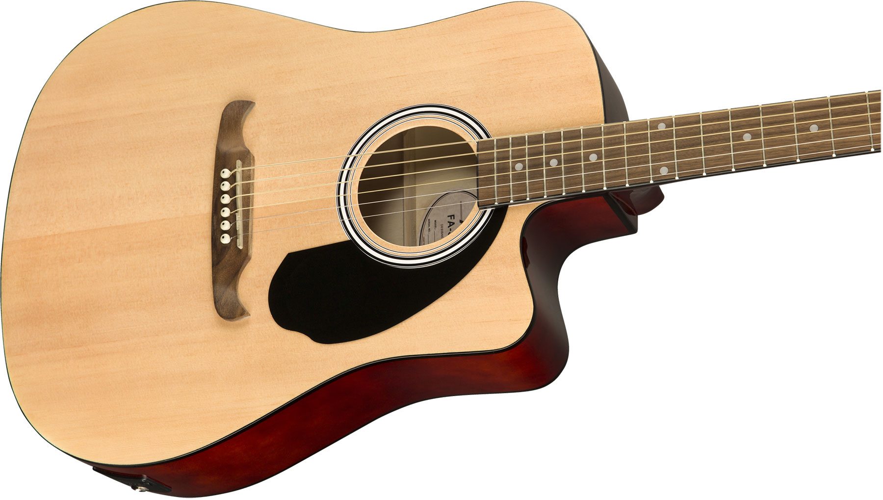 Fender Fa-125ce Dreadnought Alternative Epicea Acajou Wal - Natural - Guitare Acoustique - Variation 2