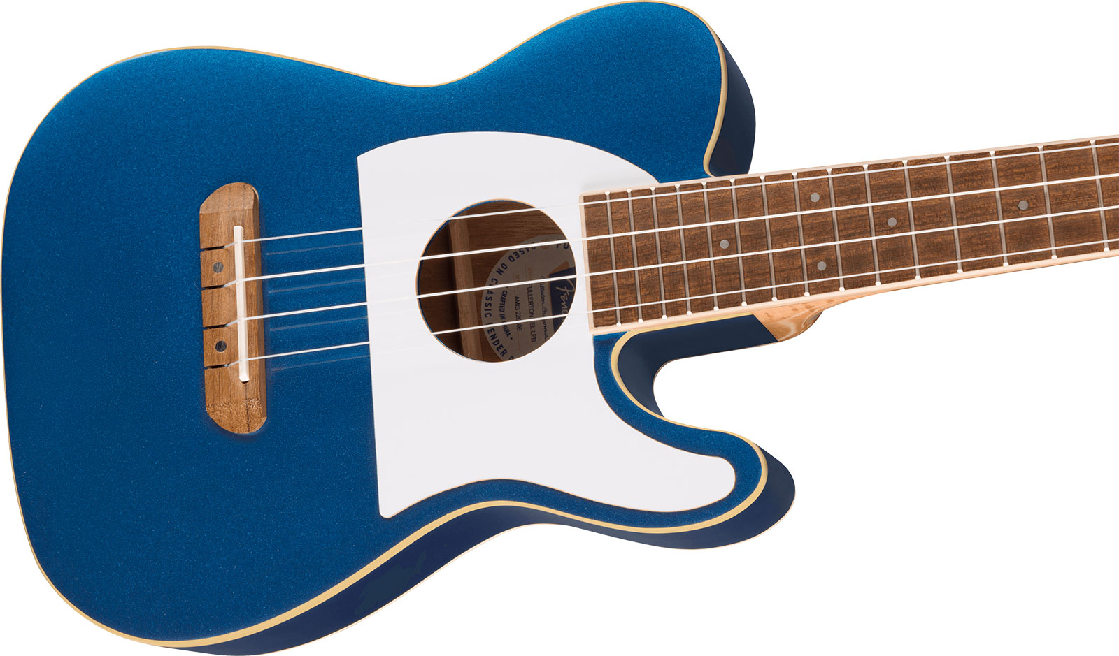 Fender Fullerton Tele Uke Concert Cw Epicea Okoume Noy - Lake Placid Blue - UkulÉlÉ - Variation 2