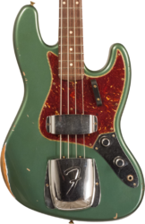 Basse électrique solid body Fender Custom Shop 1963 Jazz Bass #R135891 - Relic Sherwood Green Metallic