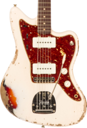 Guitare électrique rétro rock Fender Custom Shop 1962 Jazzmaster #R133709 - Heavy relic shell pink o. 3-color sunburst