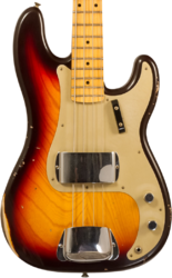 Basse électrique solid body Fender Custom Shop 1958 Precision Bass #CZ578373 - Relic Chocolate 3-Color Sunburst