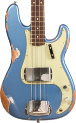 Basse électrique solid body Fender Custom Shop 1964 Precision Bass #R135935 - Heavy relic lake placid blue