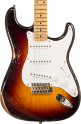 Guitare électrique forme str Fender Custom Shop 70th Anniversary 1954 Stratocaster Ltd #XN4859 - Relic 2-Color Sunburst