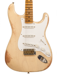 Guitare électrique forme str Fender Custom Shop 70th Anniversary 1954 Stratocaster #XN5073 - Heavy relic vintage blonde