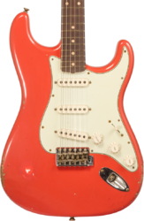 Guitare électrique forme str Fender Custom Shop 1959 Stratocaster #R133789 - Relic tahitian coral