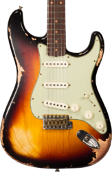 Guitare électrique forme str Fender Custom Shop 1962 Stratocaster #CZ580826 - Heavy Relic 3-Color Sunburst