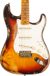 Guitare électrique forme str Fender Custom Shop Red Hot Stratocaster #CZ580088 - Super Heavy Relic 3-Color Sunburst