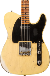 Guitare électrique forme str Fender Custom Shop 1953 Telecaster #R135197 - Heavy Relic Nocaster Blonde