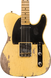 Guitare électrique forme str Fender Custom Shop 1953 Telecaster #R136595 - Heavy Relic Nocaster Blonde