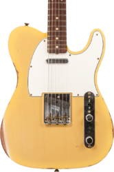 Guitare électrique forme tel Fender Custom Shop 1960 Telecaster #R133843 - Relic natural blonde