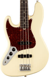 Basse électrique solid body Fender American Professional II Jazz Bass Gaucher (USA, RW) - olympic white