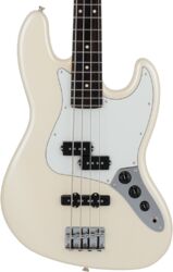 Basse électrique solid body Fender Made in Japan Hybrid II Jazz Bass PJ - Olympic pearl