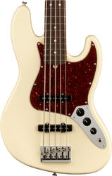 Basse électrique solid body Fender American Professional II Jazz Bass V (USA, RW) - olympic white