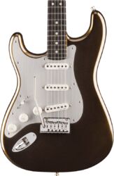 Guitare électrique forme str Fender American Ultra II Stratocaster HSS LH (USA, EB) - Texas tea