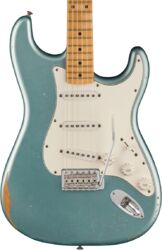 Guitare électrique forme str Fender Vintera Mischief Maker Stratocaster - Firemist silver