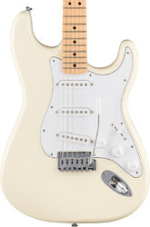 Guitare électrique forme str Fender Standard Stratocaster (MN) - olympic white