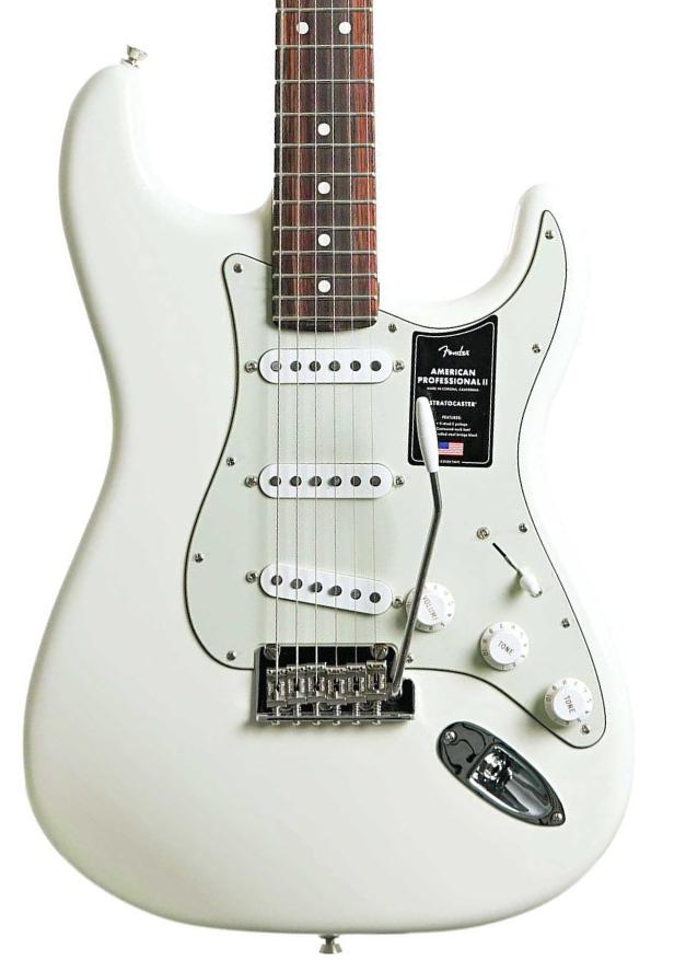 Guitare électrique forme str Fender American Professional II Stratocaster Roasted Neck Ltd (USA) - olympic white