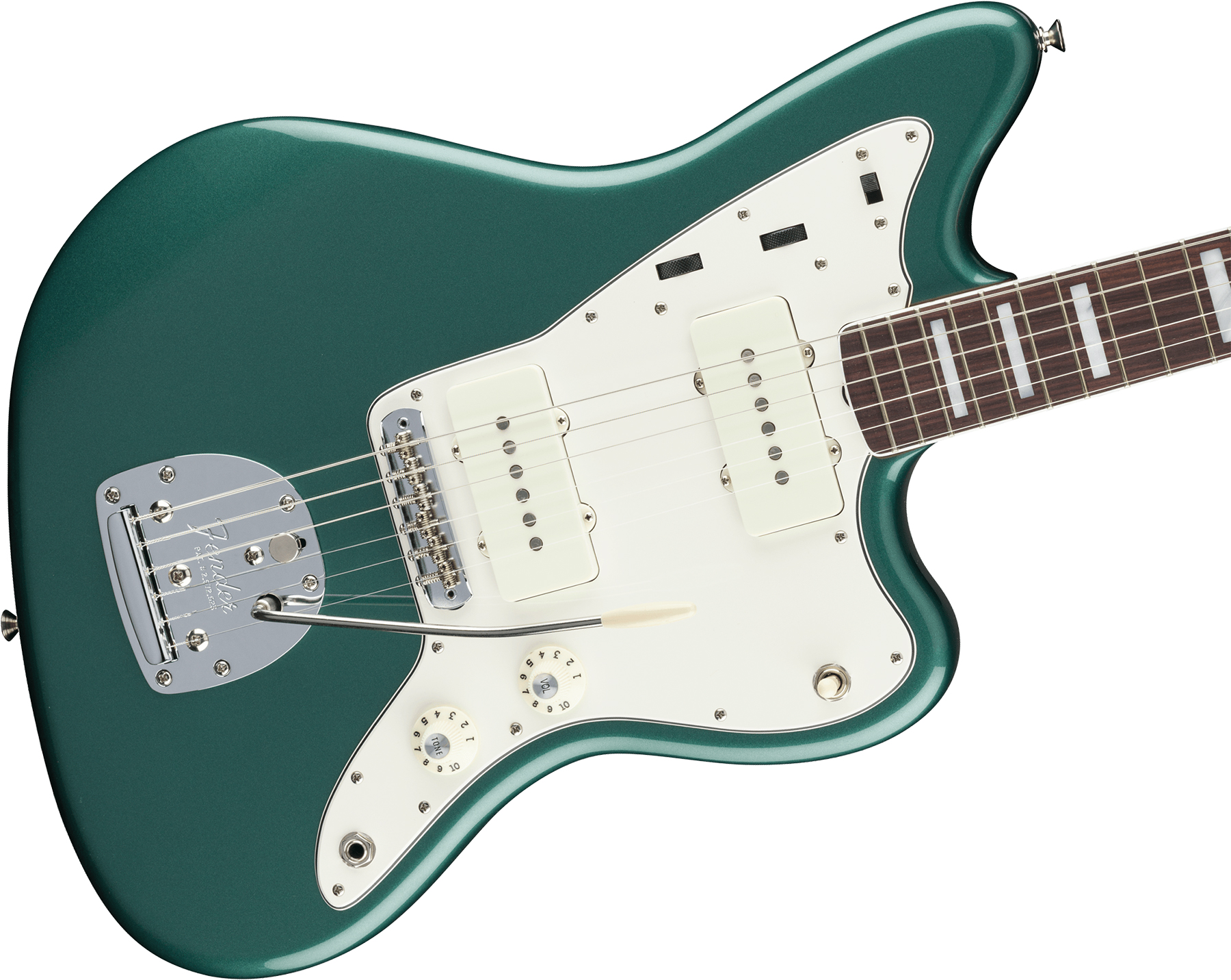 Fender Jazzmaster 1966 American Vintage Ii Usa 2s Trem Rw - Sherwood Green Metallic - Guitare Électrique RÉtro Rock - Variation 2