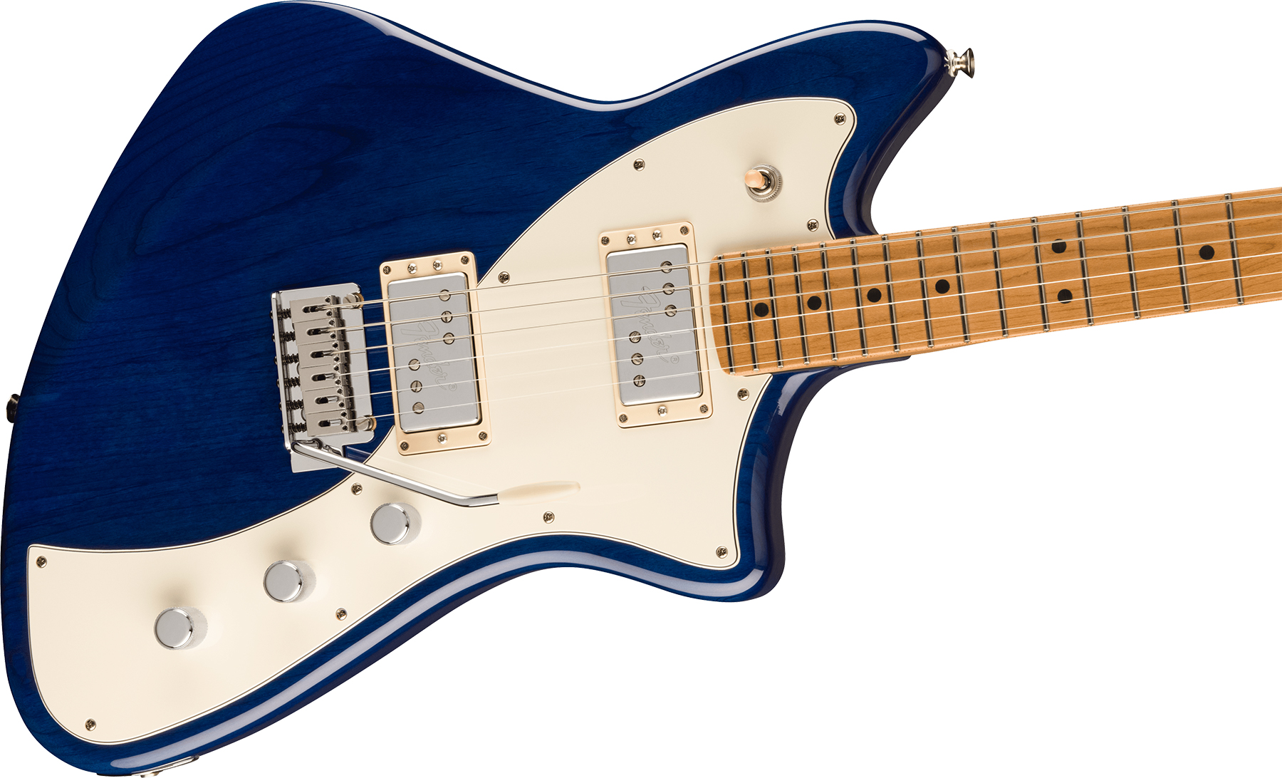 Fender Meteora Player Plus Hh Ltd Mex 2h Trem Mn - Sapphire Blue Transparent - Guitare Électrique RÉtro Rock - Variation 2