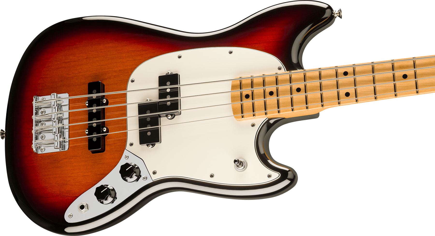 Fender Mustang Bass Pj Player Ii Mex Mn - 3-color Sunburst - Basse Électrique Solid Body - Variation 2