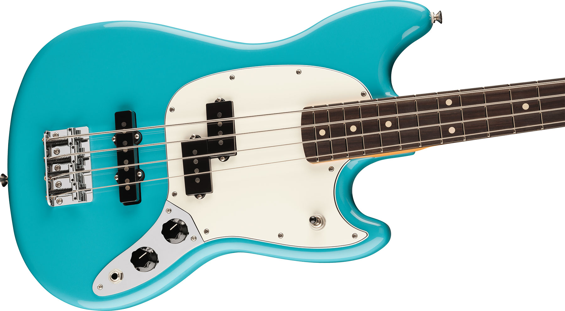 Fender Mustang Bass Pj Player Ii Mex Rw - Aquatone Blue - Basse Électrique Solid Body - Variation 2