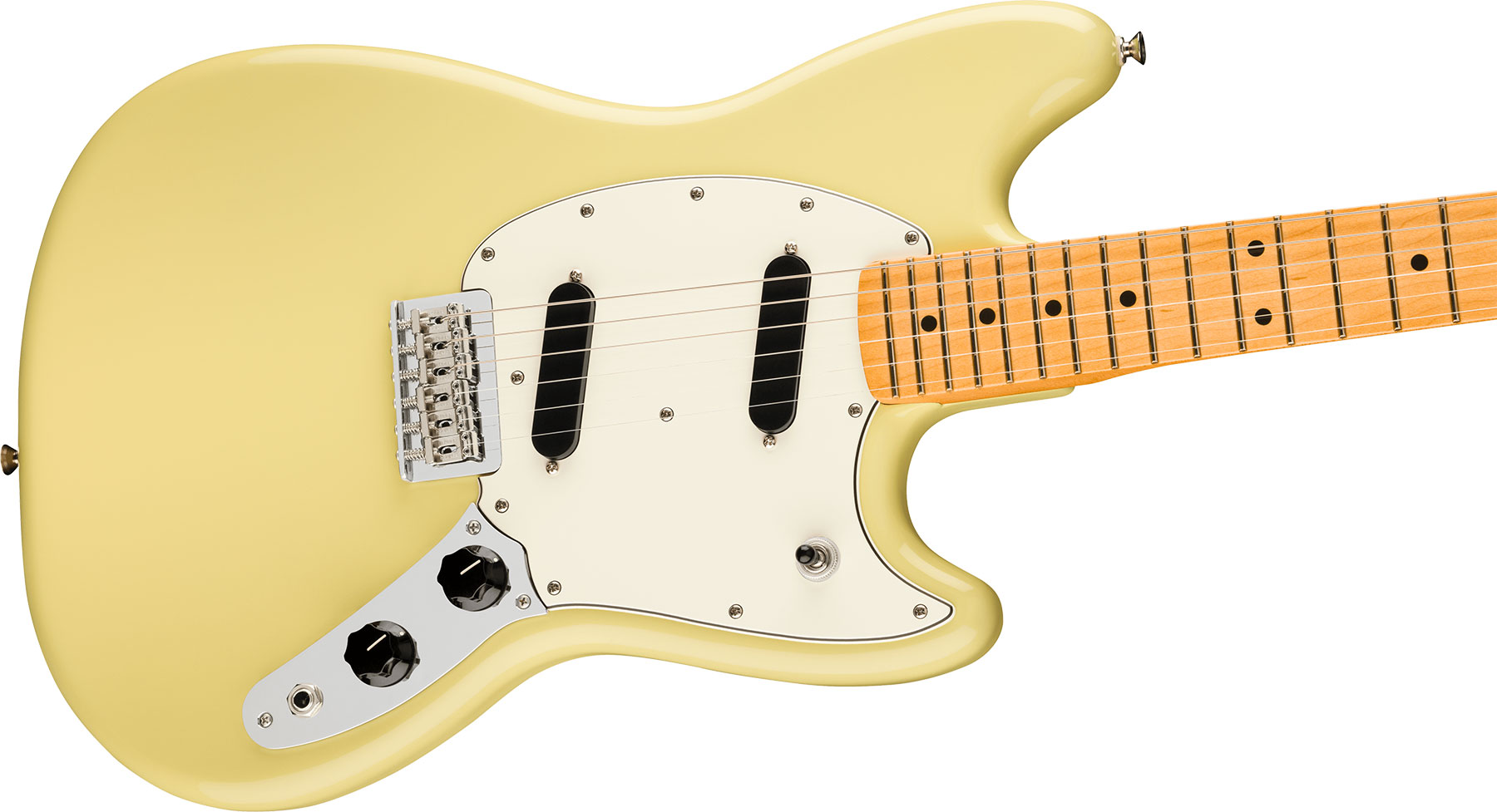 Fender Mustang Player Ii Mex 2s Ht Mn - Hialeah Yellow - Guitare Électrique RÉtro Rock - Variation 2