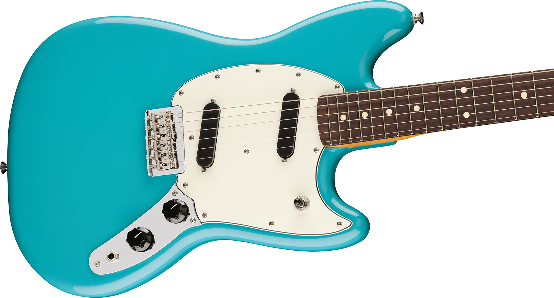 Fender Mustang Player Ii Mex 2s Ht Rw - Aquatone Blue - Guitare Électrique RÉtro Rock - Variation 2