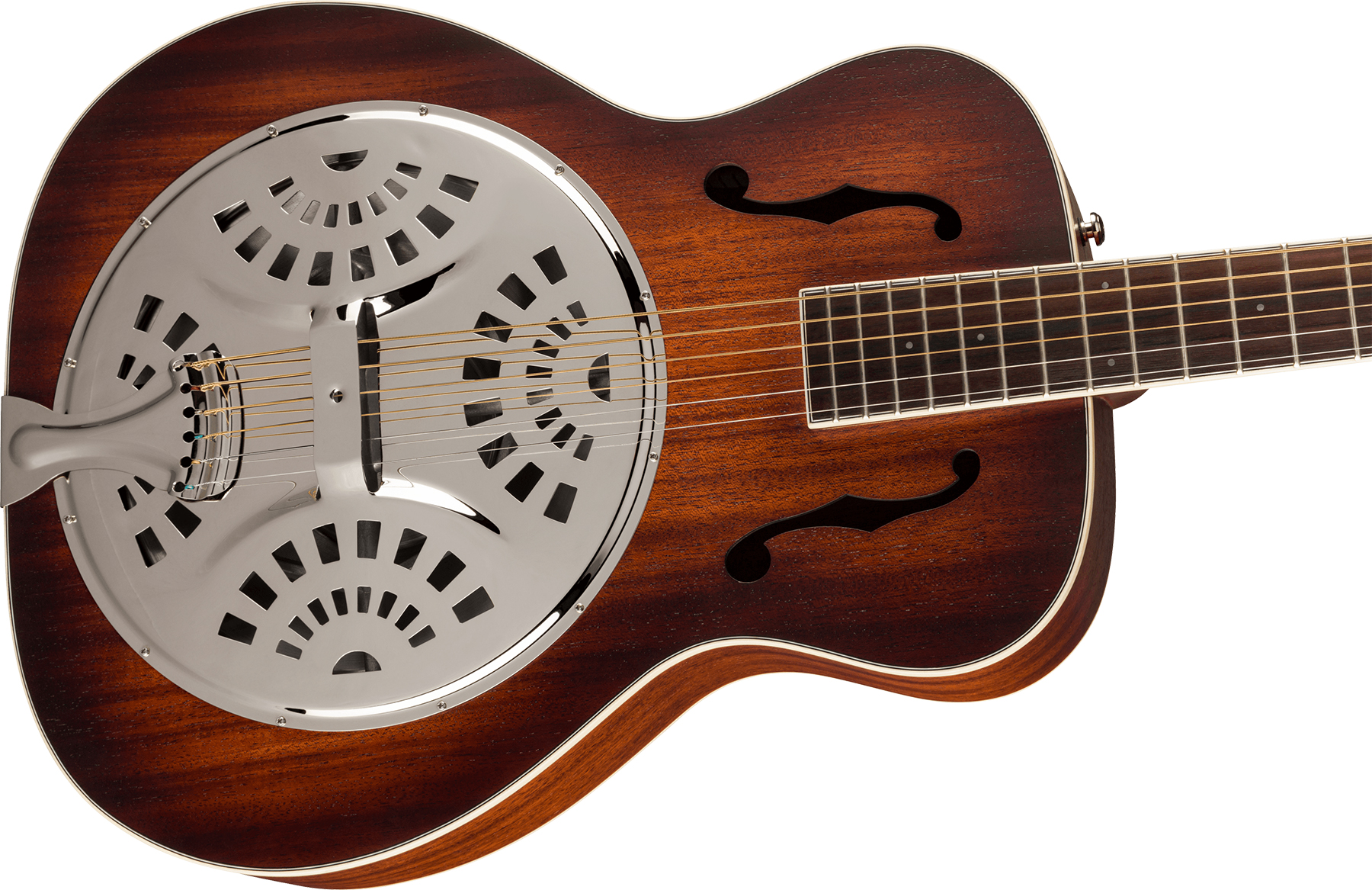 Fender Pr180e Resonator Paramount Tout Acajou Wal - Aged Cognac Burst - Dobro Resonateur - Variation 2