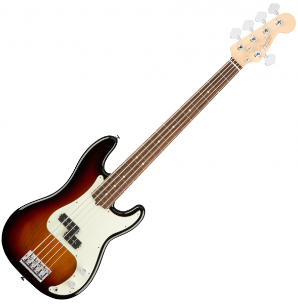 Fender American Professional Precision Bass V Usa Rw 3 Tone Sunburst Solid Body Electric