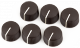 Pure Vintage Radio Amplifier Knobs (6) - Dark Brown