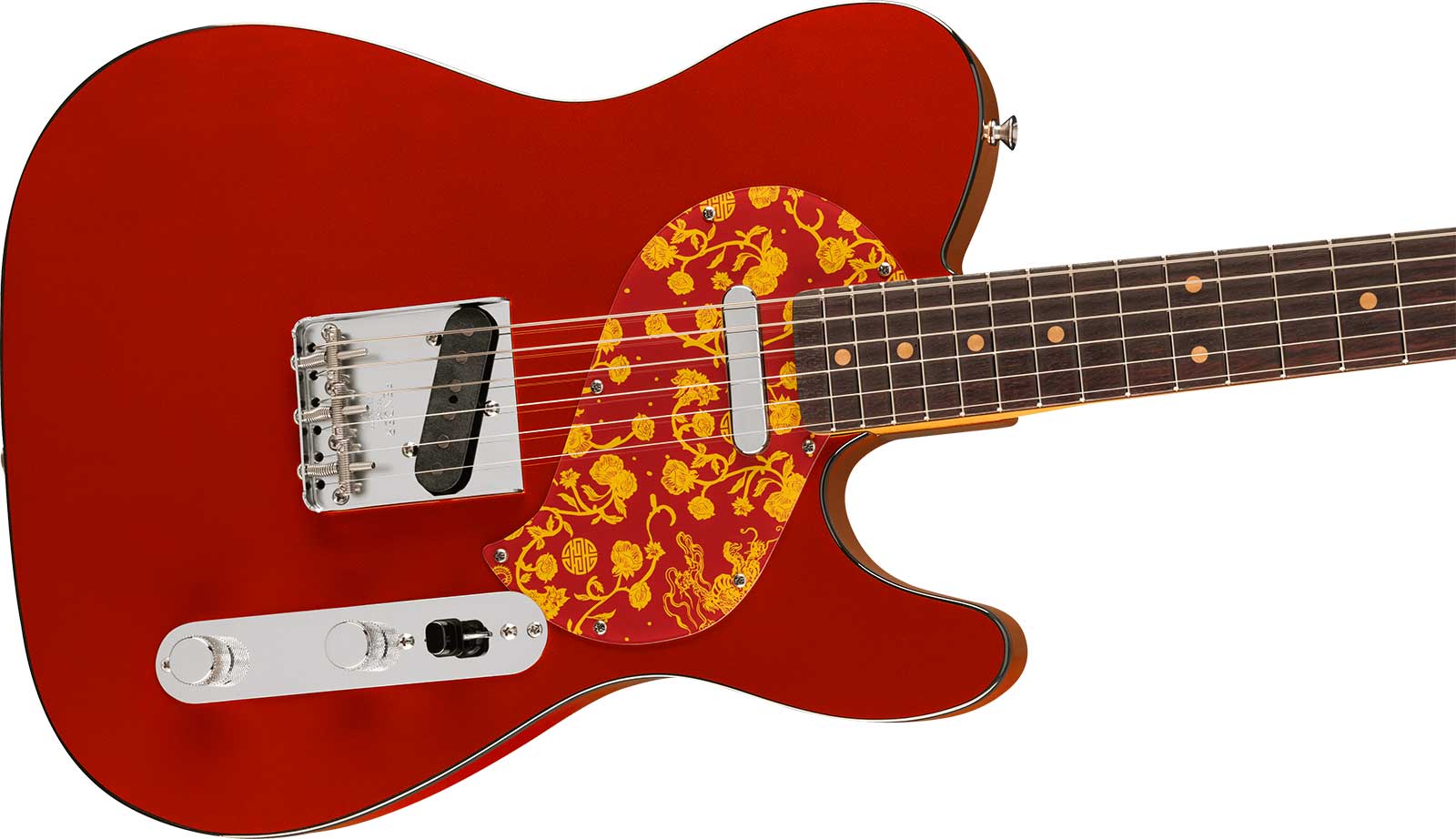 Fender Rafael Saadiq Tele Ltd Signature Usa 2s Ht Rw - Dark Metallic Red - Guitare Électrique Signature - Variation 2