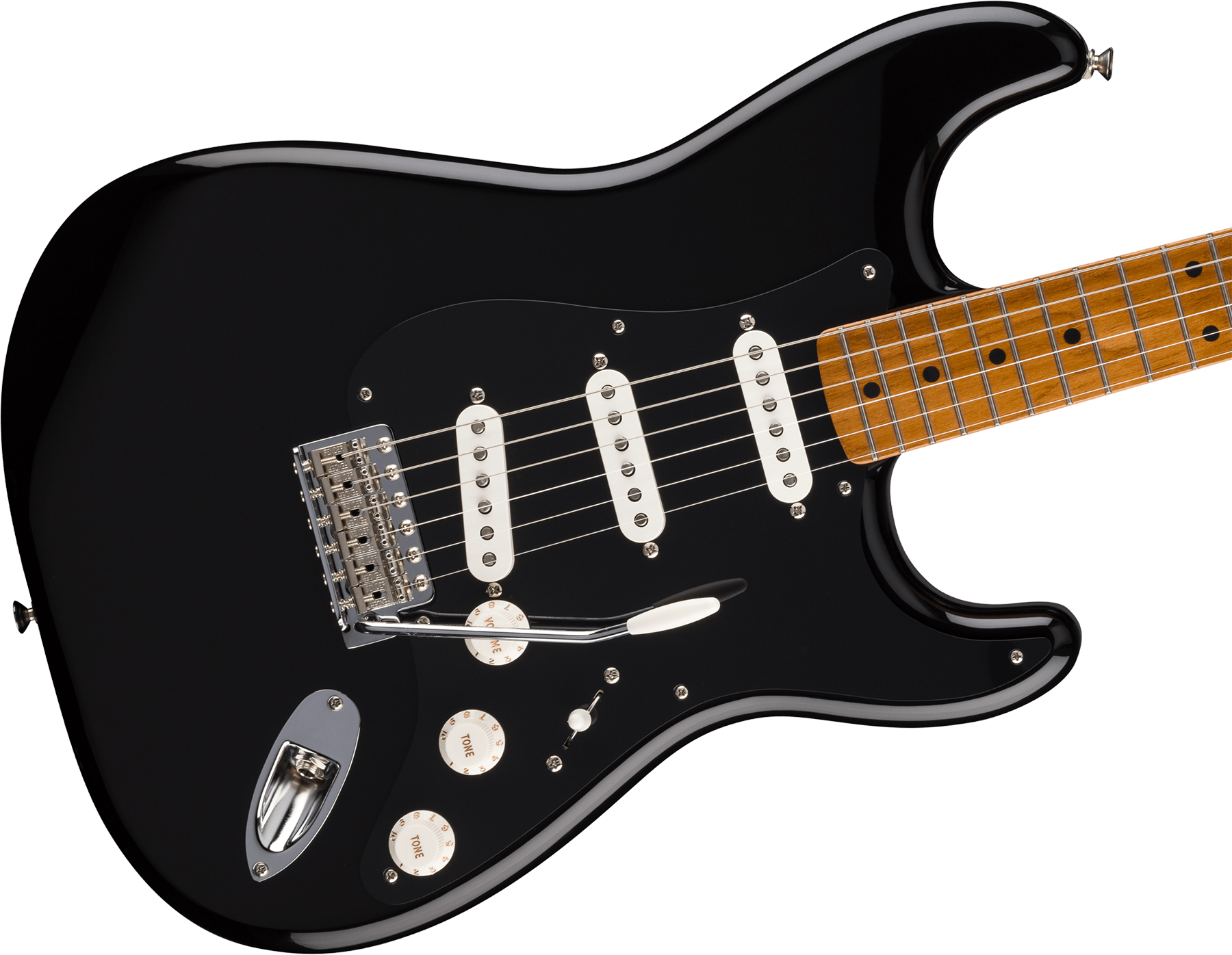 Fender Strat 50s Vintera 2 Ltd 3s Custom Shop Trem Mn - Black - Guitare Électrique Forme Str - Variation 2