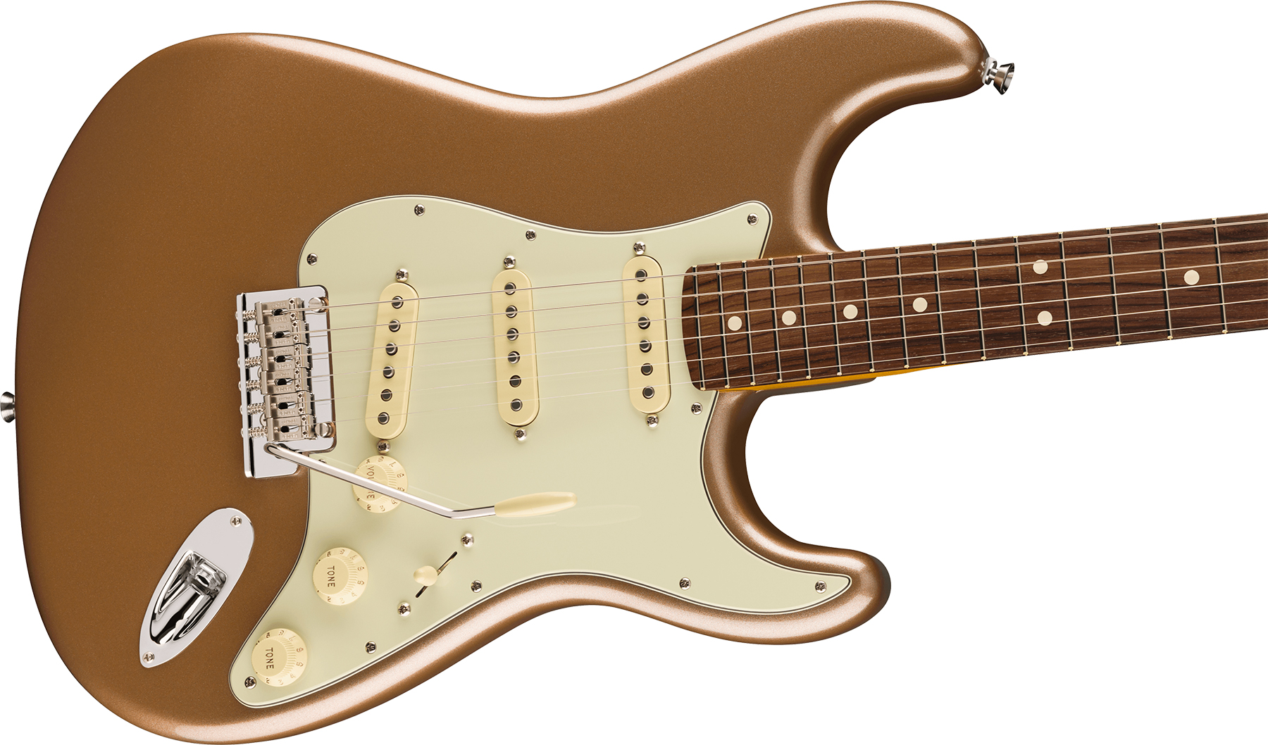 Fender Strat American Professional Ii Ltd Usa 3s Trem Rw - Firemist Gold Metallic - Guitare Électrique Forme Str - Variation 2