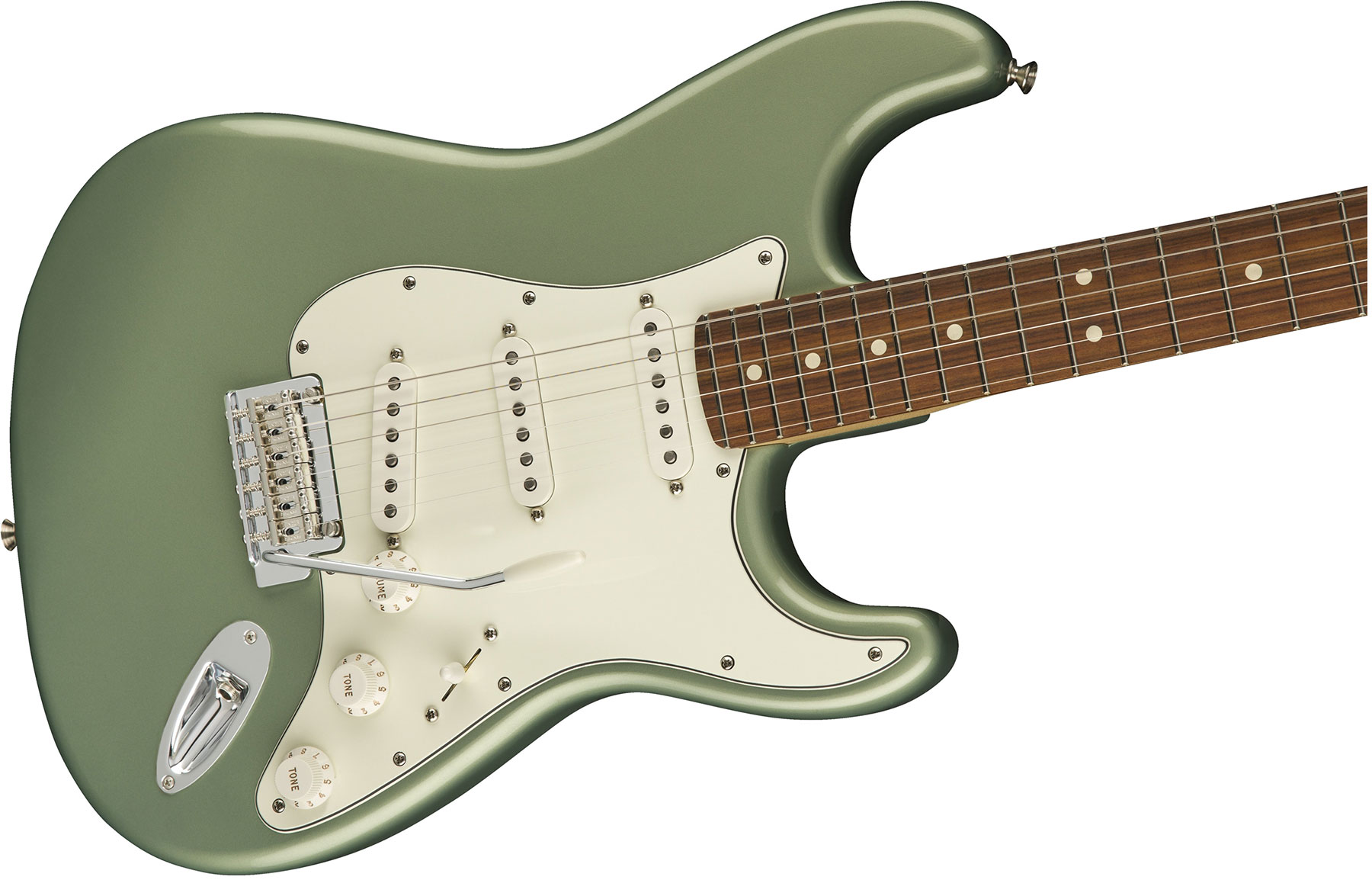 Fender Strat Player Mex Sss Pf - Sage Green Metallic - Guitare Électrique Forme Str - Variation 2