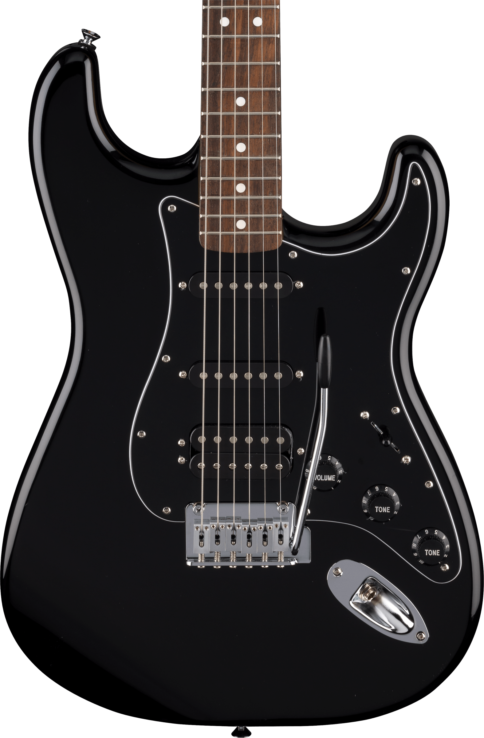 Fender Strat Standard Hss Trem Lau - Black - Guitare Électrique Forme Str - Variation 2