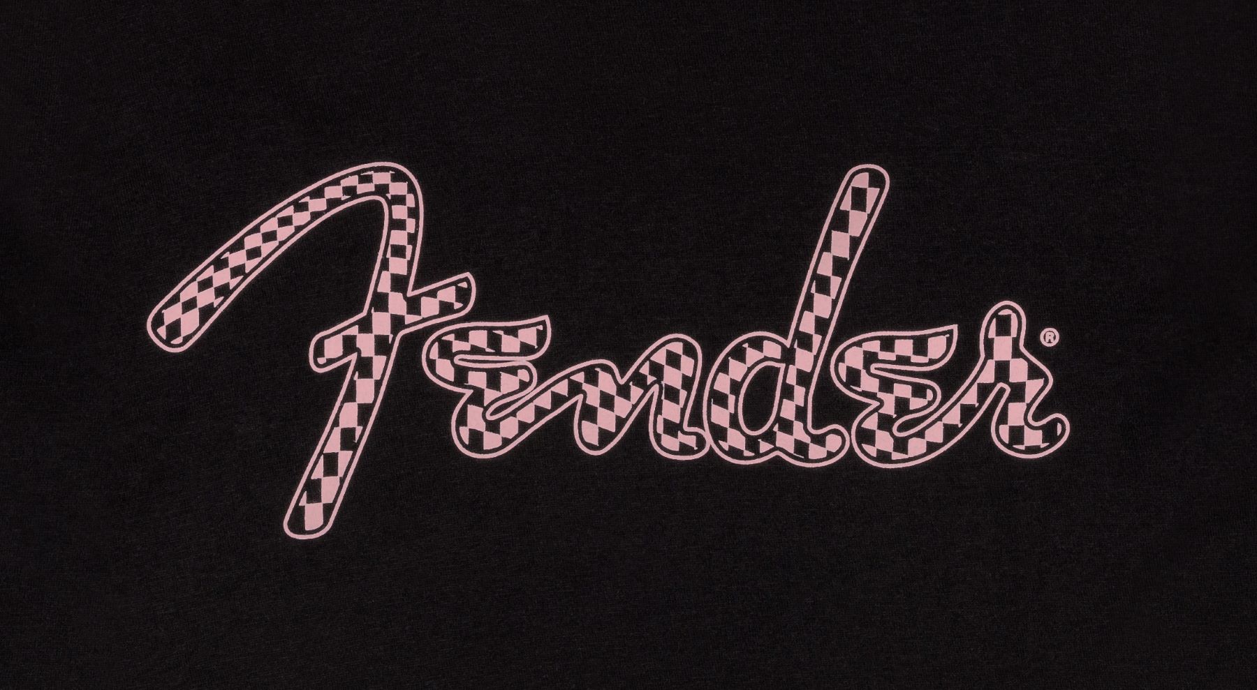 Fender T-shirt à Carreaux Ondulés Avec Logo Spaghetti, Carreaux Roses - Xxl - T-shirt - Variation 1