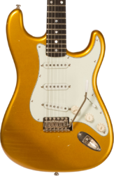 Guitare électrique forme str Folreden guitars Custom Order #090815 - Relic golden yellow sparkle