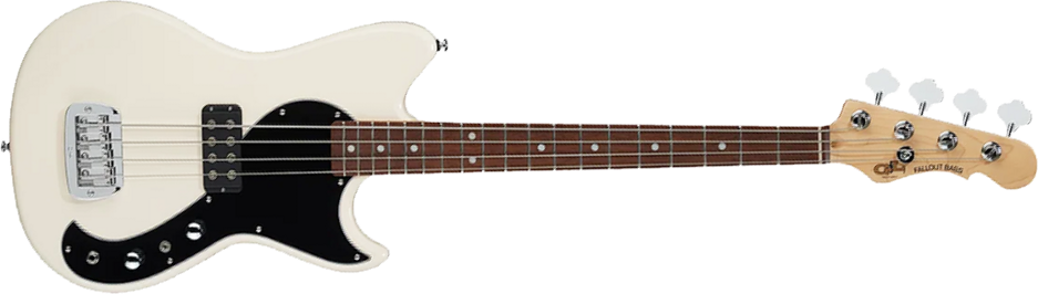 G&l Fallout Shortscale Bass Tribute Ss Rw - Olympic White - Basse Électrique Solid Body - Main picture